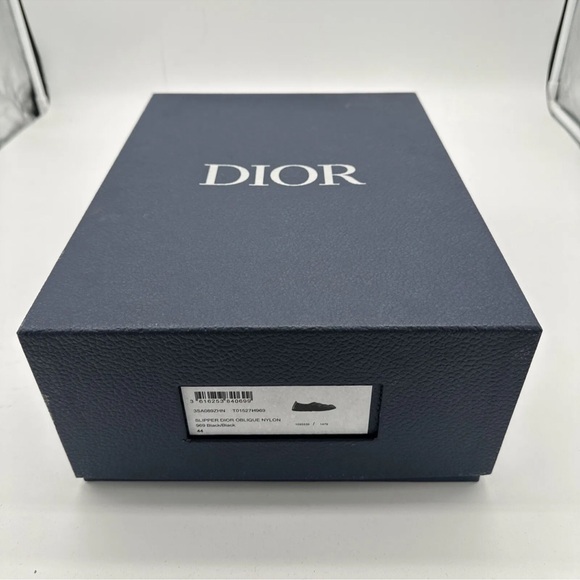 Mens Size 44 Dior Black Oblique Snow Slippers W/ Box Booklet Dust Covers Quilted - Picture 10 of 12